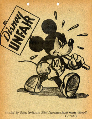 Disney strike leaflet
