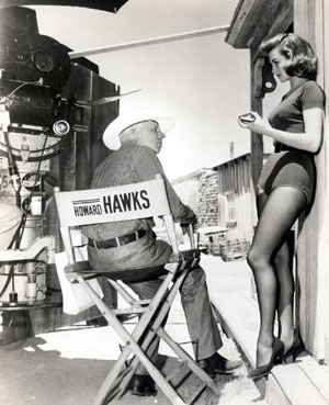 Hawks on the set of 'Rio Bravo' (1959) with Angie Dickinson